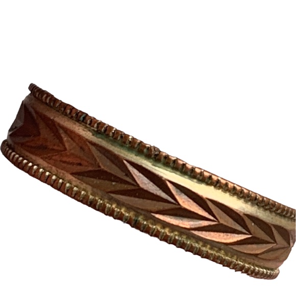 Vintage WM Wheeler Copper Arrow Design Band Men’s Ring Jewelry Wedding Ring - Picture 2 of 4